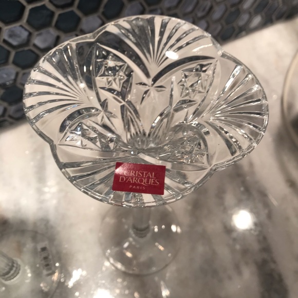 Cristal D'arques Paris Vincennes Candlesticks (2) - Picture 3 of 4